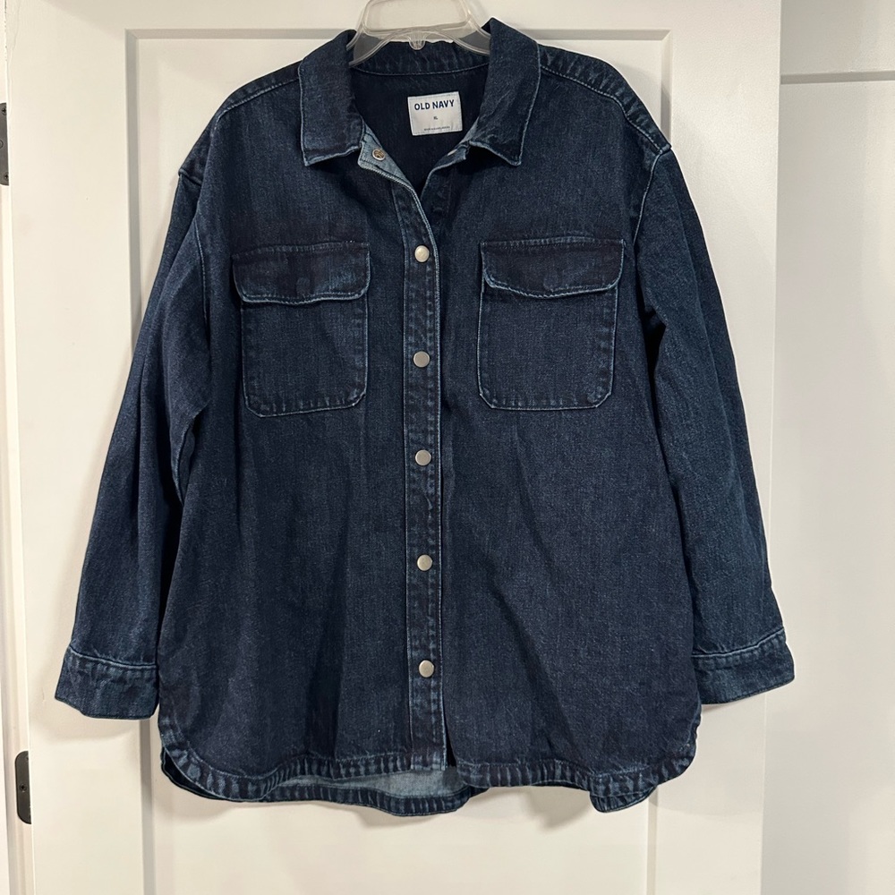 Denim oversized shacket, brand new with tags